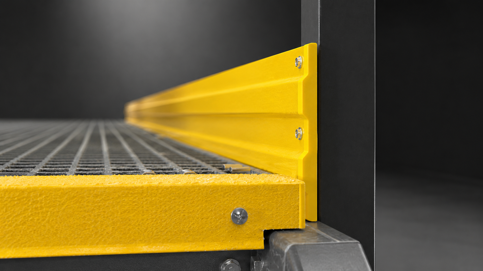 Bespoke colour-matched cap finishing a GRP kickplate