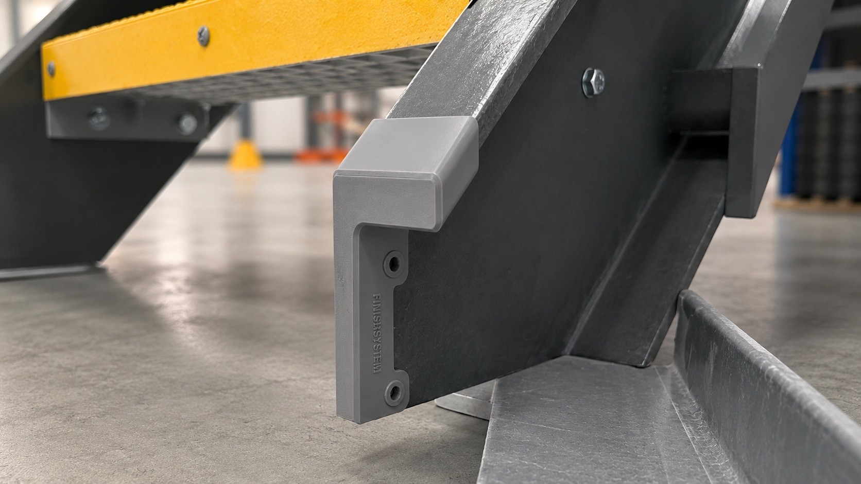 FinishSystem cover fitted over a GRP stepover foot